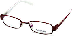 Marasil Prescription Eyeglass Frame Red