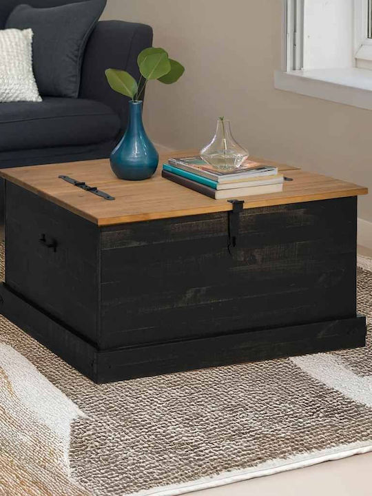 vidaXL Trunchi decorativ Lemn Negru 91x47x47buc