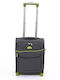 Lamonza Superlight Kabinenreisekoffer Weichschalen Gray / Green mit 2 Räder Höhe 40cm