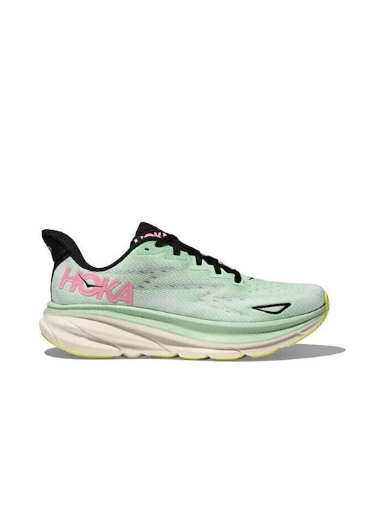 HOKA Clifton 9 Damen Sportschuhe Laufen Grün