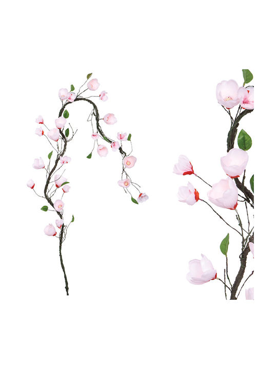 Ghirlandă Magnolia Roz Roșu X18 Flori L240cm 10...