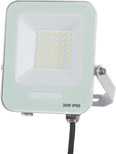 Eurolamp Αδιάβροχος LED Προβολέας 30W Студено бяло 6500К IP66