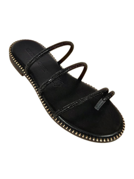 Sandale Casual Damă Din Piele Negre