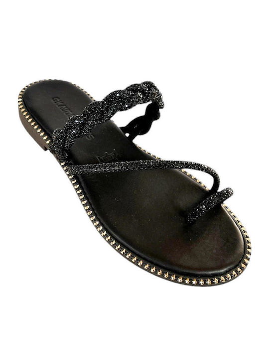 Sandale Casual Damă Din Piele Negre