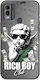 Rich Boy Club Nokia C22 Schwarzes TPU-Silikon