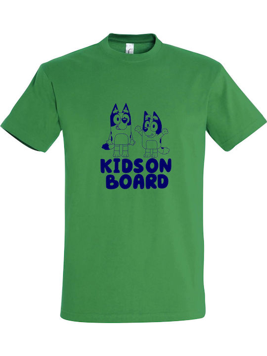 Παιδικό T-shirt Green Bluey Kids On Board