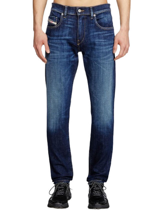 2019 D-strukt Men's Jeans Pants with Slim Fit Medium Blue