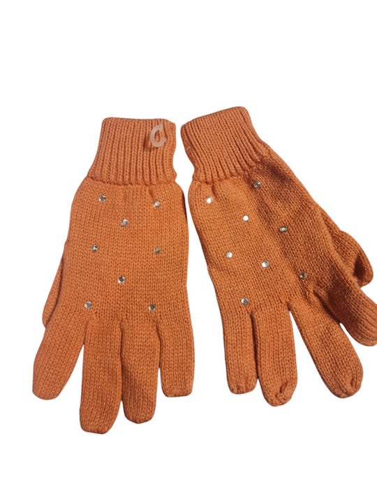 Women's Knitted Gloves Orange