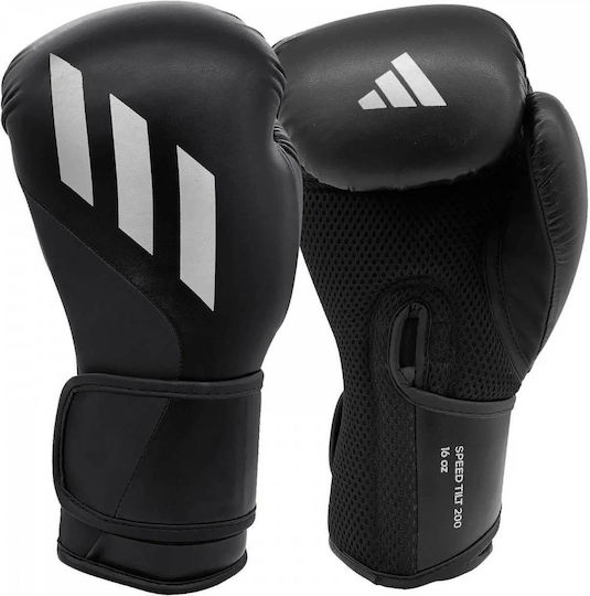 adidas Speed Tilt 200 Παιδικά Γάντια Πυγμαχίας Δερμάτινα για Αγώνα Μαύρα