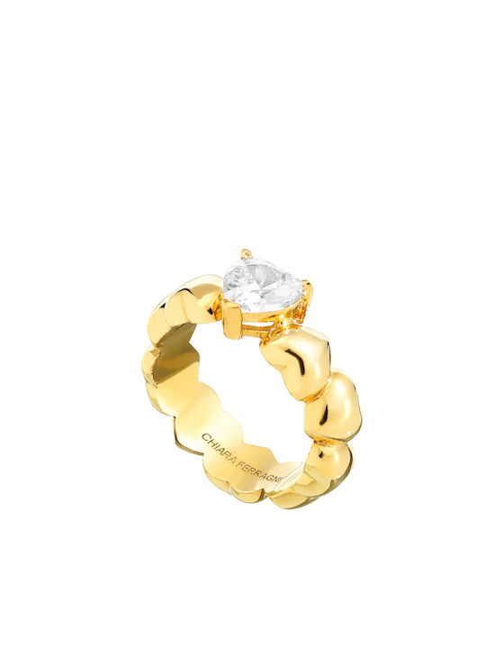 Chiara Ferragni Damen Ring mit Zirkonia Vergoldet