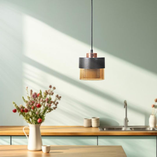 Fylliana Pendant Light Bronze with Socket E27 15x75x75cm