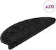 Stair Mats 20 Pcs Black 65 X 21 X 4 Cm