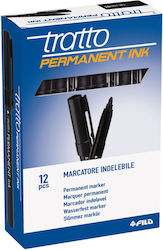 Tratto Dauerhafte Marker Schwarz Set 12Stücke