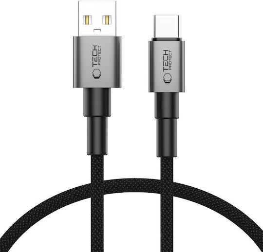 Tech-Protect Ultraboost USB 2.0 Cable USB-C male - USB-A 15W Gray 0.5m