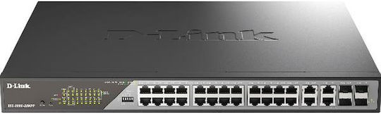 D-Link DSS-200G-28MPP/E Managed L2 PoE++ Switch με 24 Θύρες Gigabit (1Gbps) Ethernet και 4 SFP Θύρες
