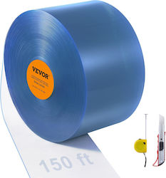 Vevor Strip Curtain PVC Door Curtain 150' X 8" Roll Cooler Freezer Clear Plastic