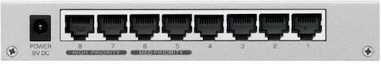 Zyxel GS-108B v1 Unmanaged L2 Switch με 8 Θύρες Gigabit (1Gbps) Ethernet
