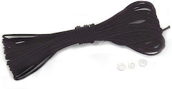Elastic Rope Basicnature Black 2 mm 10 m Elastic Rope Basicnature Black 2 mm 10 m