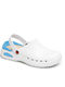 Dian Damen Clogs White/Light Blue