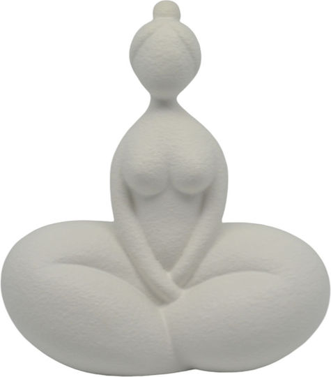 Decorative Ceramic Female Figure White Matte Color 21.6x12.3x24cm Ankor Ankor 842964