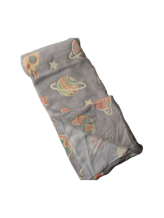 Kamtex Baby Blanket Nursery Swaddling Blankets Velvet Gray 90x110cm