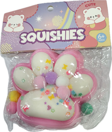 Lăbuță Antistres Pinch Squishy Bicolor Pon Pon & Strass 10x9x3 Cm Roz