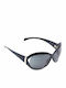 Sting Women's Sunglasses with Black Plastic Frame and Black Lens SS6342 Z42