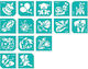 Set mit 15 temporären Tattoo-Schablonen Tytoo Kkcst4530033 Happy Birthday
