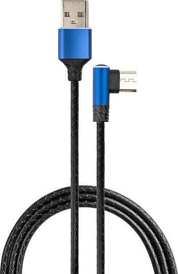 Cartech 1m Regular USB 2.0 to micro USB Cable Blue