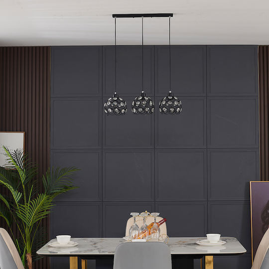 Agora Lighting Verstellbar Hängelampe Florence Schiene mit Fassung E27 65x65x90cm.