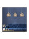 Agora Lighting Adjustable Pendant Light Gold Rail with Socket E27 65x65x90cm