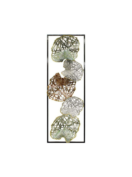 Metal Wall Decor Fylliana Leafs Fl608 Gold-Grey-Mint Color 31x4x90cm 161-125-208