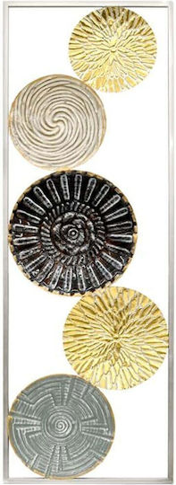 Metal Wall Decor Fylliana Leafs Fl157 Gold-Grey-Black Color 31x2x90cm 161-125-206 Metal Wall Decor Fylliana Leafs Fl157 Gold-Grey-Black Color 31x2x90cm 161-125-206