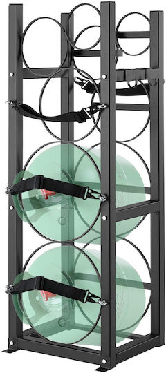 Vevor Refrigerant Tank Rack 2 X 30 Pounds Other 3 Small Cylinder Tank Rack 12.79x12.99 X 47.12 Inches Refrigerant Cylinder Rack Freon Cases Gas Oxygen Nitrogen