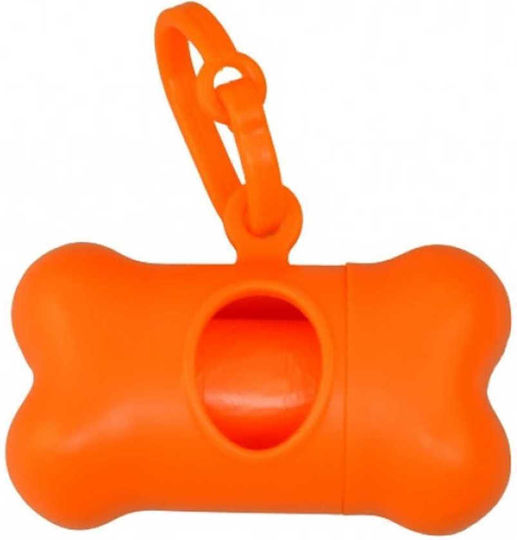 Tpster Kunststoff Knochenförmiger Kotbeutelhalter Nachfüllrolle Orange