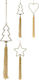 Mărgele Decorative Inimă Suspendată 25cm Aurii