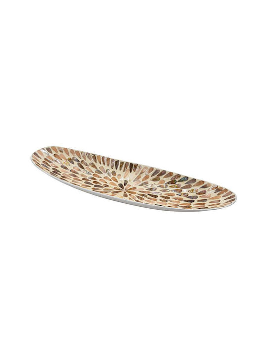 Bol Decorativ Picătură de Lacrimă din Bambus-Foarte Fylliana Fl01 Culoare Bej-Maro-Alb 54x15x7cm Fylliana 944-124-015