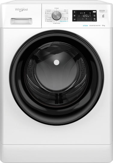 Whirlpool Πλυντήριο Ρούχων 8kg με Τεχνολογία Ατμού 1400 Στροφών 6th Sense FFB 8489 BV EE