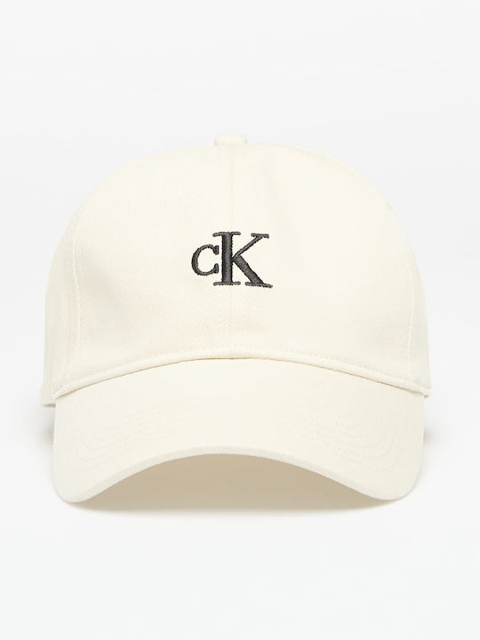Calvin Klein Jeans Embroidered Monogram Cap White