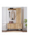 Mobilier de Intrare cu Dulap pentru Pantofi Oak-black 110x40x175cm