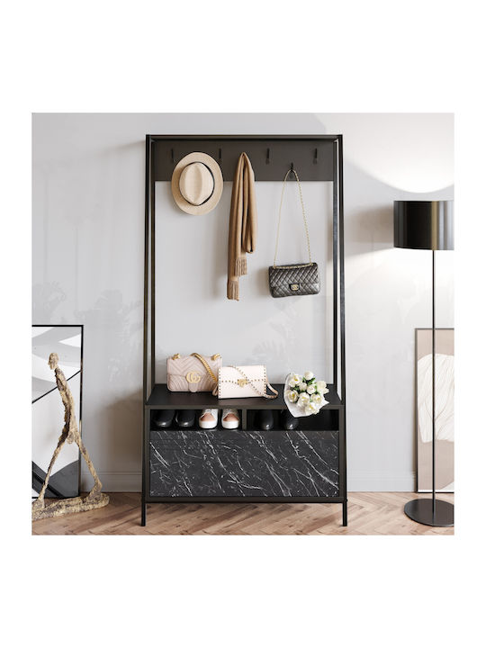Devin Έπιπλο Εισόδου με Παπουτσοθήκη Marble Eff...