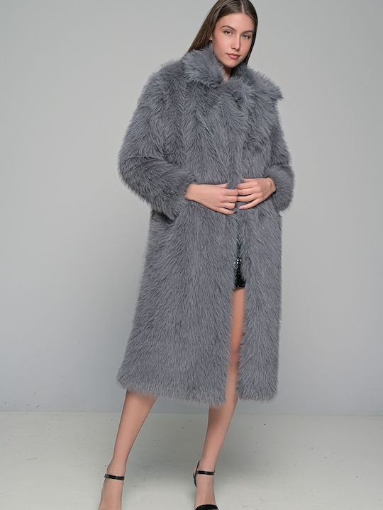 Women's Long Fur Gray