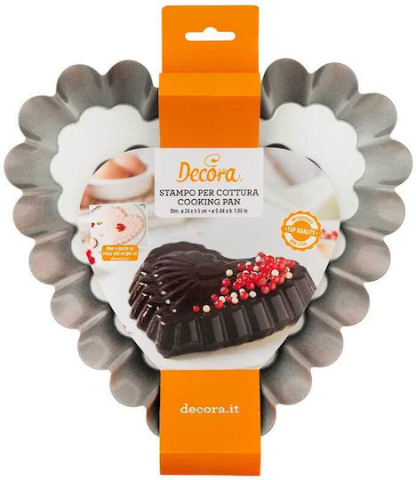 Decora Formă de Patiserie pentru Chec Rotund din Oțel Inoxidabil 24x24x5buc 1buc