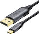 Tech-Protect Ultraboost USB 3.0 Video Cable USB-C male - DisplayPort Μαύρο 1.8m