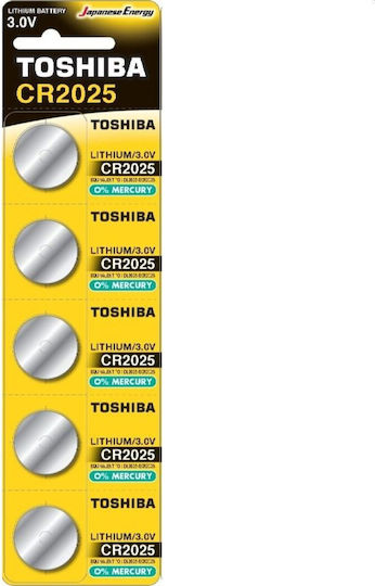 Toshiba Batterien Lithium für Uhren CR2025 3V 5Stück