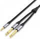 Vention Cable 6.3mm male - 3.5mm male 1m Γκρι BARHF