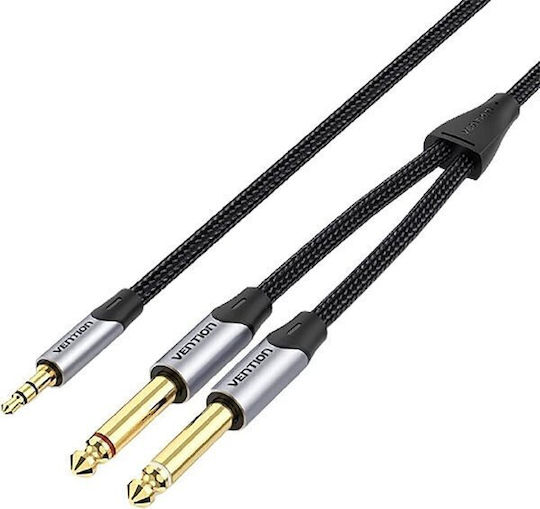 Vention Cable 6.3mm male - 3.5mm male 5m Gray (ALZ5230.6922794753372)