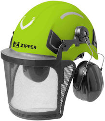 Zipper Construction Site Work Helmet Green