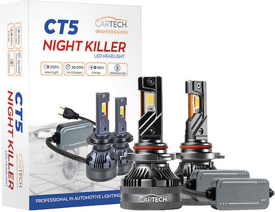 Cartech Lampen Auto HB3 LED 6500K Kaltes Weiß 100W 1Stück