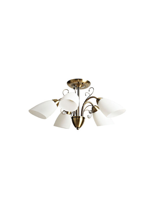 Agora Lighting Deckenleuchte Gold mit Fassung E27